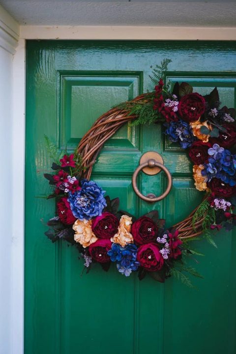 image of colourful fall wreath DIY