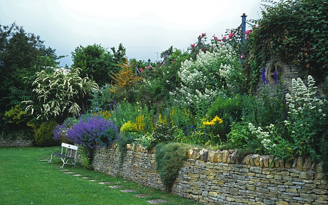 image of beautiful raised flower bed how to build a raised rose bed