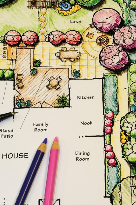 image of how to plan a small rose garden using paper