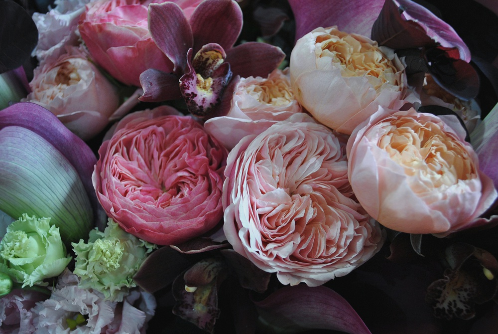 image of roses and peonies together