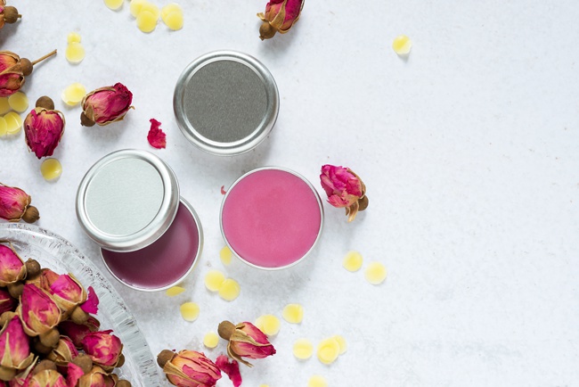 image of rose water lip balm