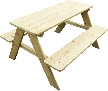 kids wooden picnic bench