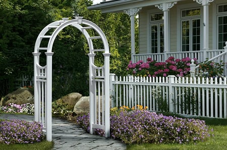 vinyl rose arch