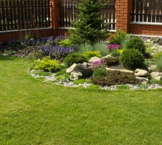 small corner rock garden