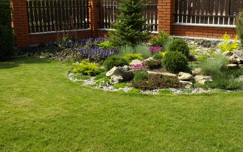 small corner rock garden