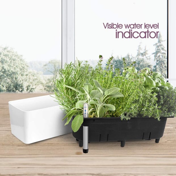 self watering plastic planter pot